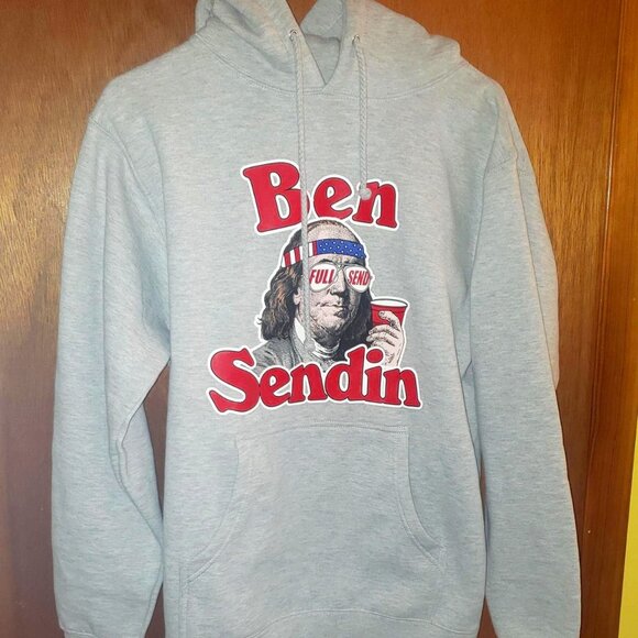 Full Send Benjamin Franklin Hoodie size S - Picture 1 of 4